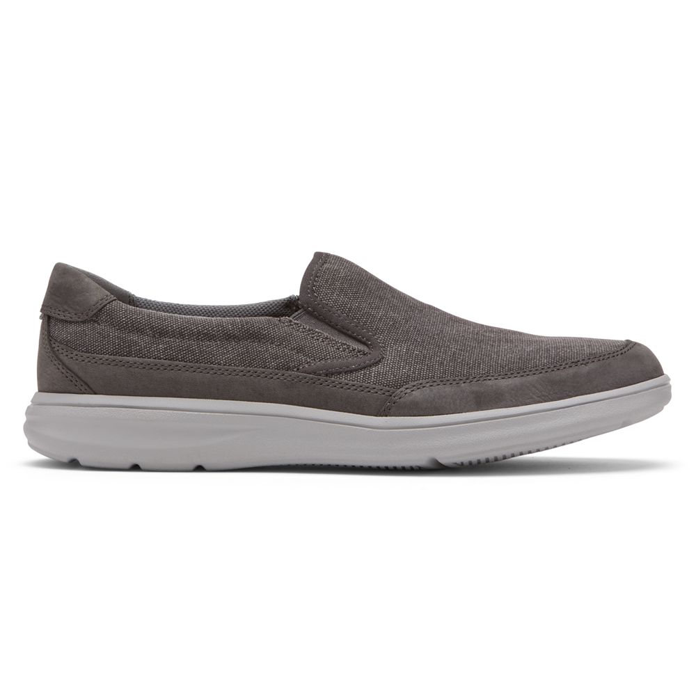 Rockport Beckwith Slip-On - Mens Sneakers - Grey - NZ (RVC-840723)